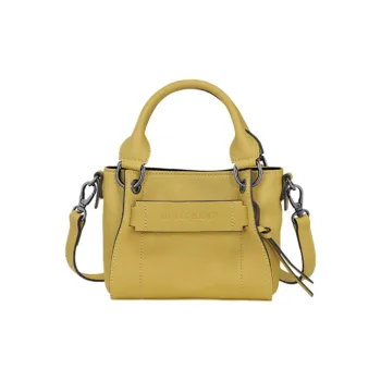 LONGCHAMP Cow Leather One Shoulder Handbags Mini Women's Ginger Yellow