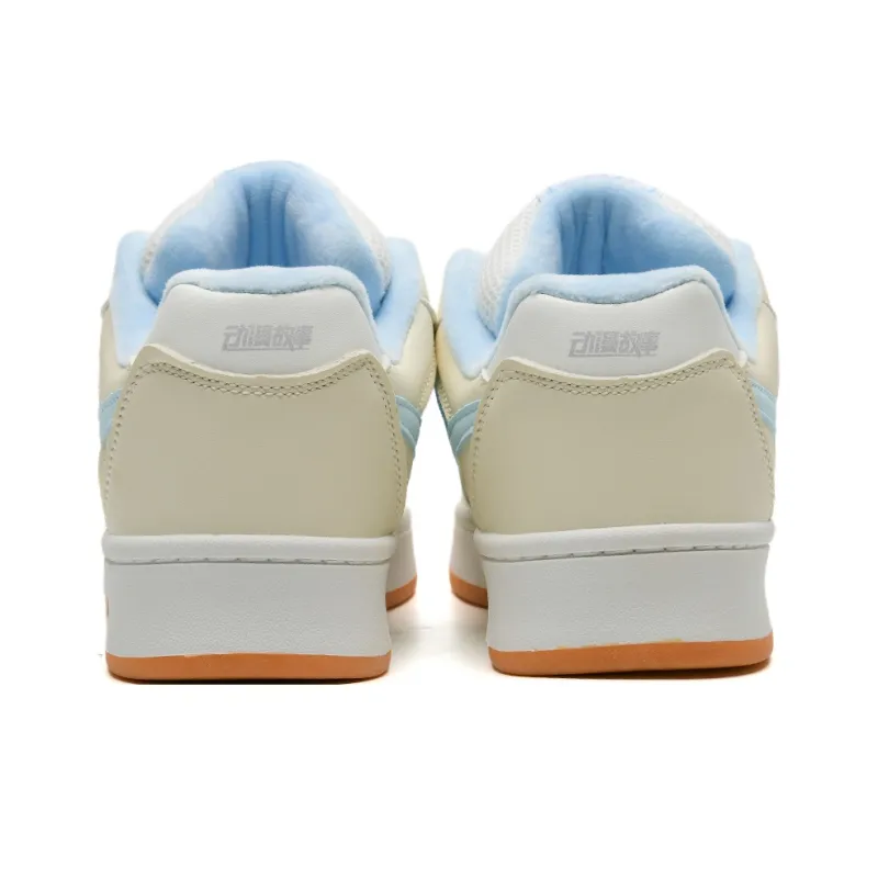 Anime Story Thermal, Slip Resistant, And Abrasion Resistant Coverage Low Top Skateboard Shoes Unisex Cream Blue-5