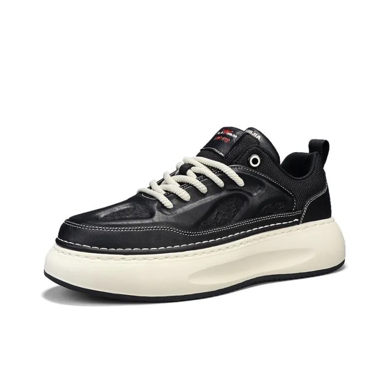 G.N.SHIJIA Anti Slip Wear Resistant Lightweight Breathable Height Increasing Low Top Skateboard Shoes Men's-15