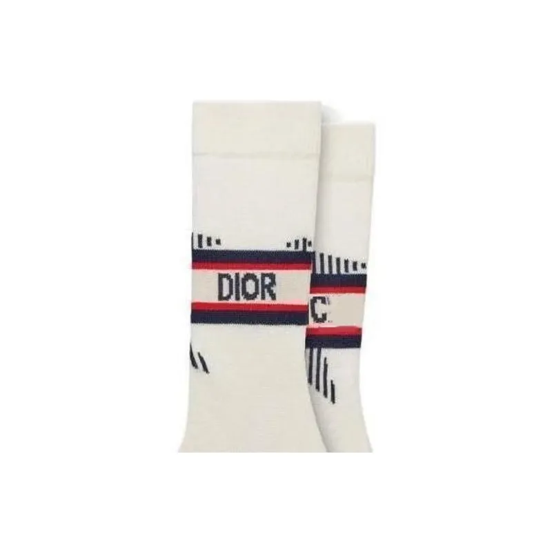 DIOR Mid Calf Socks Women's 1 Pack White-1