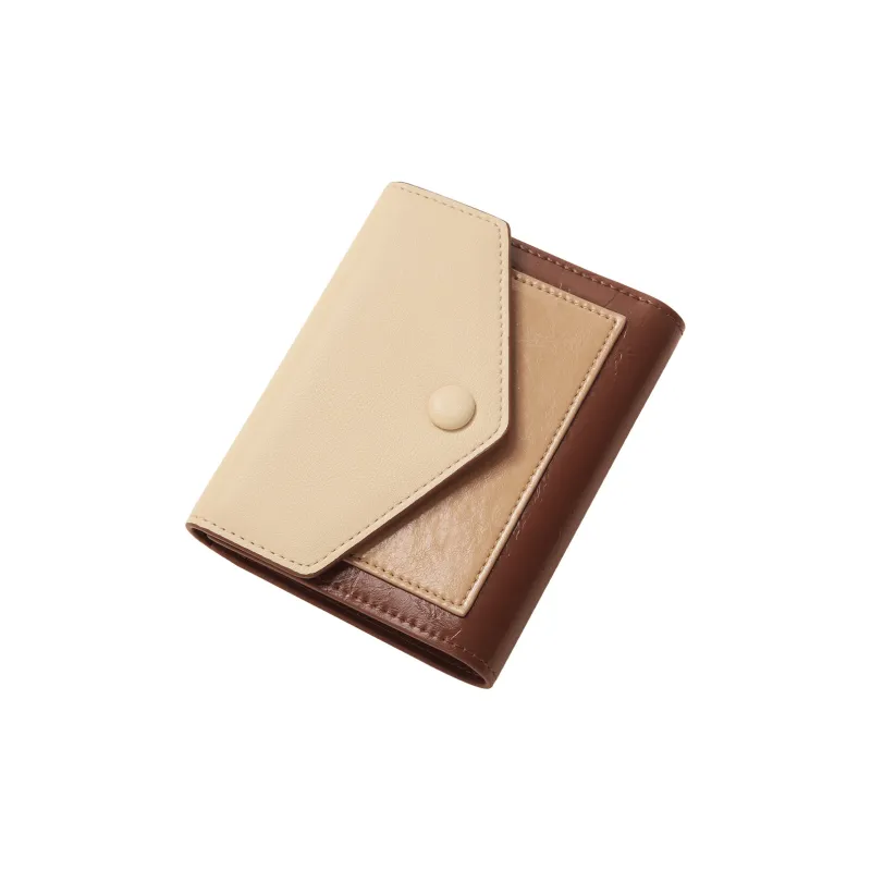 Miao Di Synthetic Leather Wallet Small Size Women's Latte Thousand-Layer Snow-6