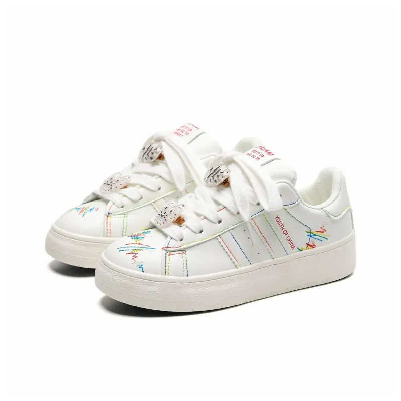 Teddy Bear Collection Coverage Slip Resistant And Abrasion Resistant Low Top Skateboard Shoes Women's-23
