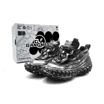 Hong Kong Meng Chunky Sneakers Unisex Low Top Black