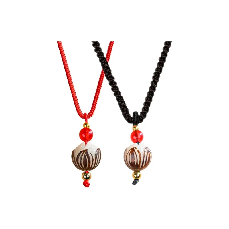 XUWU White Jade Bodhi Necklaces Unisex-10