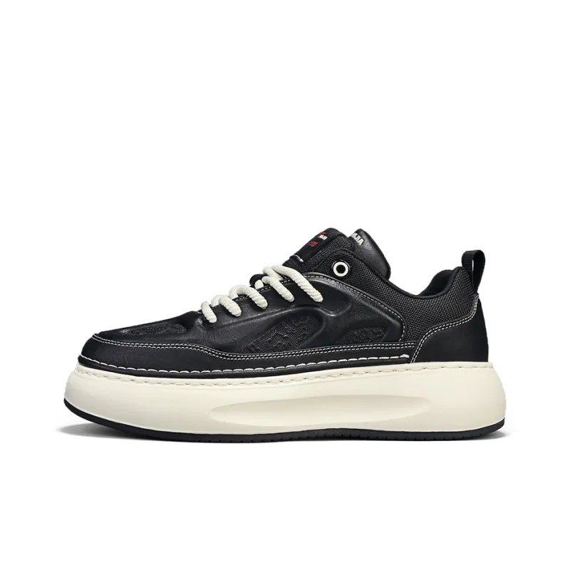 G.N.SHIJIA Anti Slip Wear Resistant Lightweight Breathable Height Increasing Low Top Skateboard Shoes Men's-14