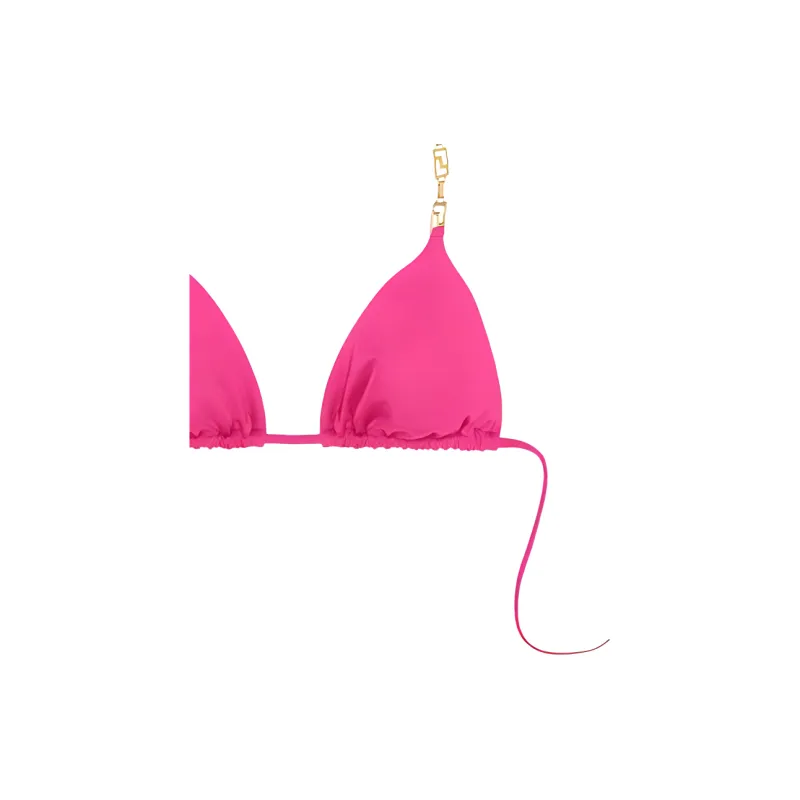 VERSACE Greca Hardware Bikini Top 'Pink'-2