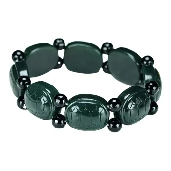 Shujie Hetian Jade Green Jade Men's