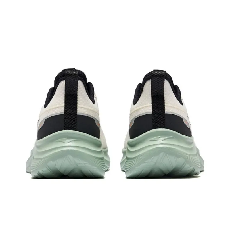 Erke Meteor Slip Resistant Cushioning Coverage Low Top Casual Running Shoes Men's White Black Green-4