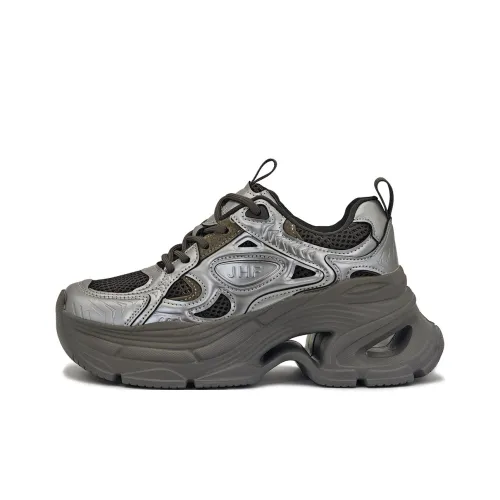 JEHURFIE Breathable Moisture Wicking Lightweight Height Increasing Low Top Chunky Sneakers Women's