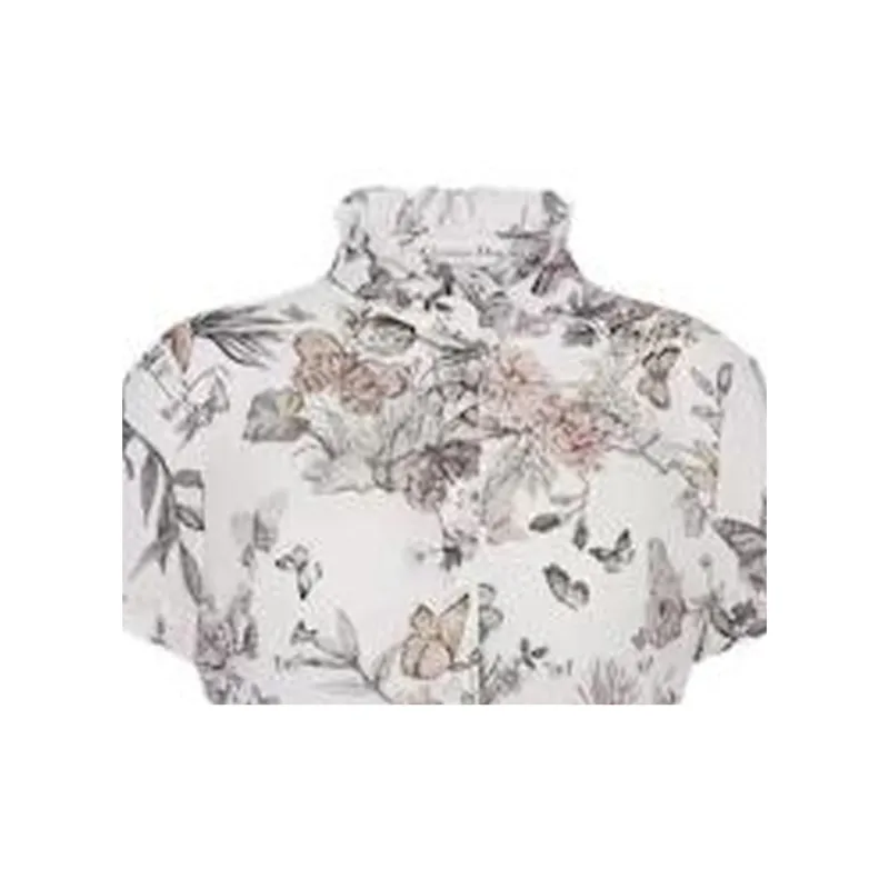 DIOR Mid-Length Shirt Dress Short-Sleeved Dresses Women's White-2