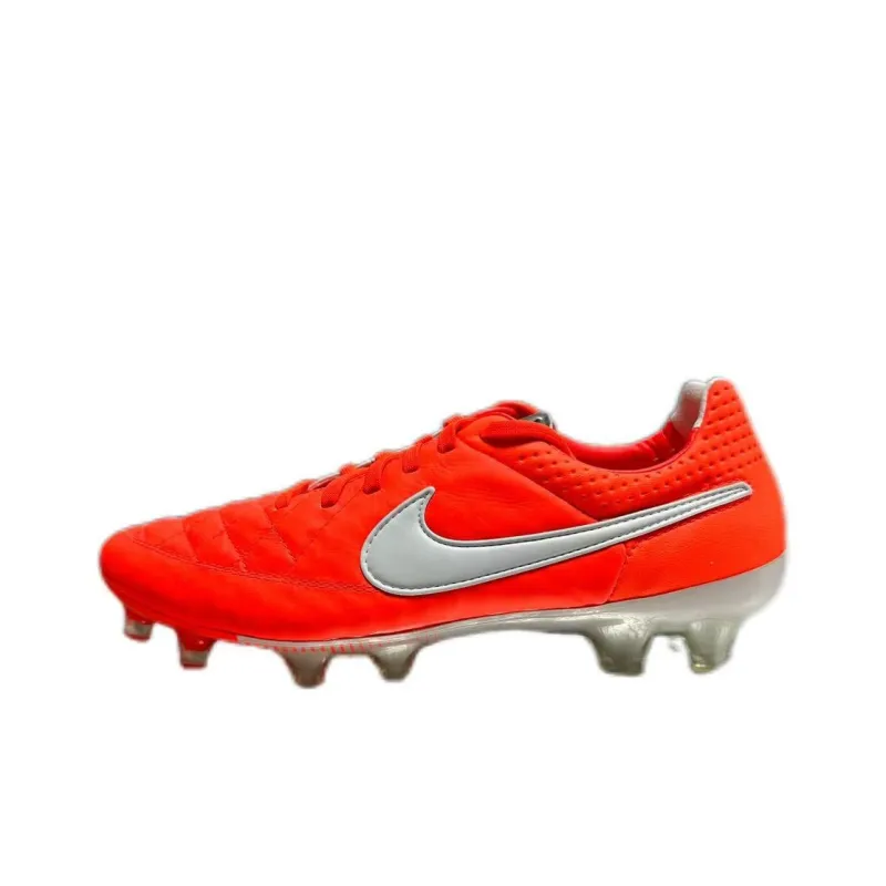 Nike Tiempo Legend V Fg Support Lightweight Soccer Shoes Men's Orange Red-0