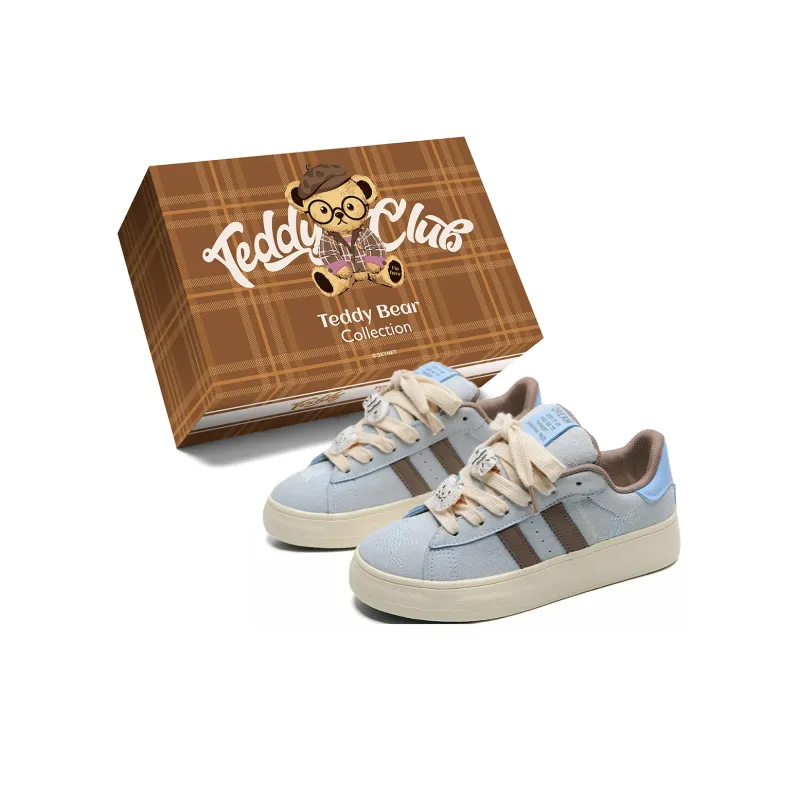 Teddy Bear Collection Coverage Slip Resistant And Abrasion Resistant Low Top Skateboard Shoes Women's-5