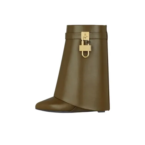 Givenchy Shark Lock Ankle Boots 9cm Women's Green