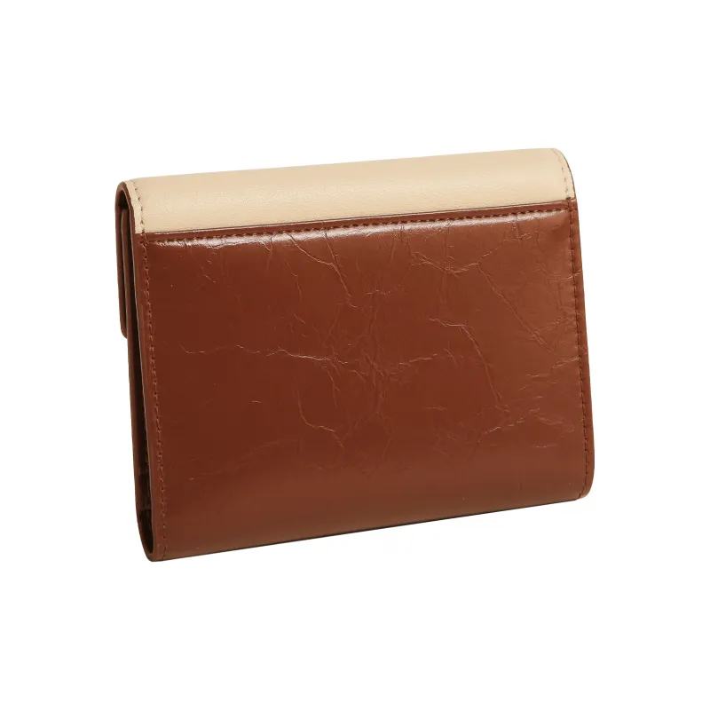 Miao Di Synthetic Leather Wallet Small Size Women's Latte Thousand-Layer Snow-5