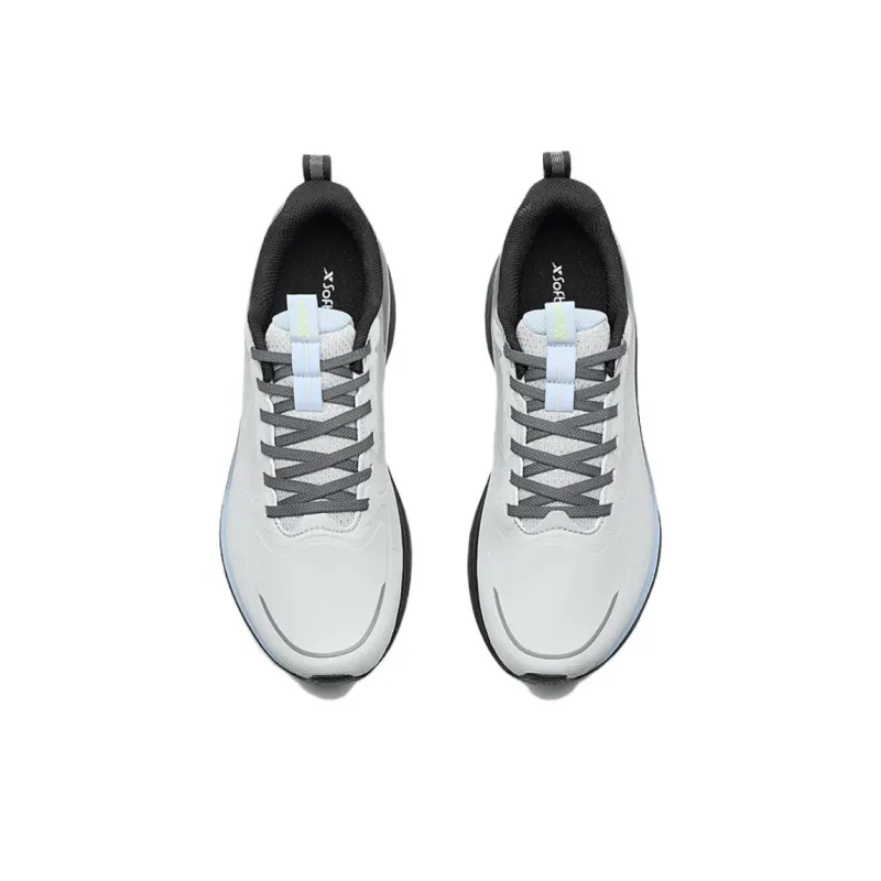 XTEP Non slip Wear resistant Shock Absorption Low Top Casual Running Shoes Men's Gray Blue Black-3