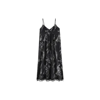 Qin Jing Nightgown Women's Black