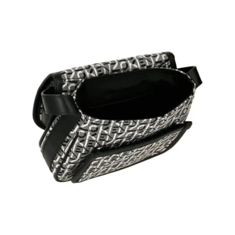 KENZO Messenger Bag Shoulder Bag Crossbody Bag Medium Size Unisex Gray-4