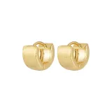 Gold (6mm) Brushed Clip-on Earrings, 1 Pair, Eh-2995.ebG