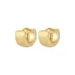 Gold (6mm) Brushed Clip-on Earrings, 1 Pair, Eh-2995.ebG