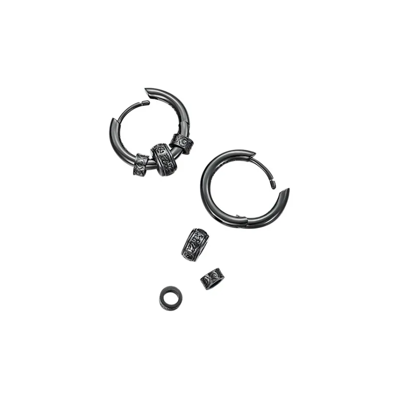 MYSH 925 Sterling Silver Earrings Men's-6