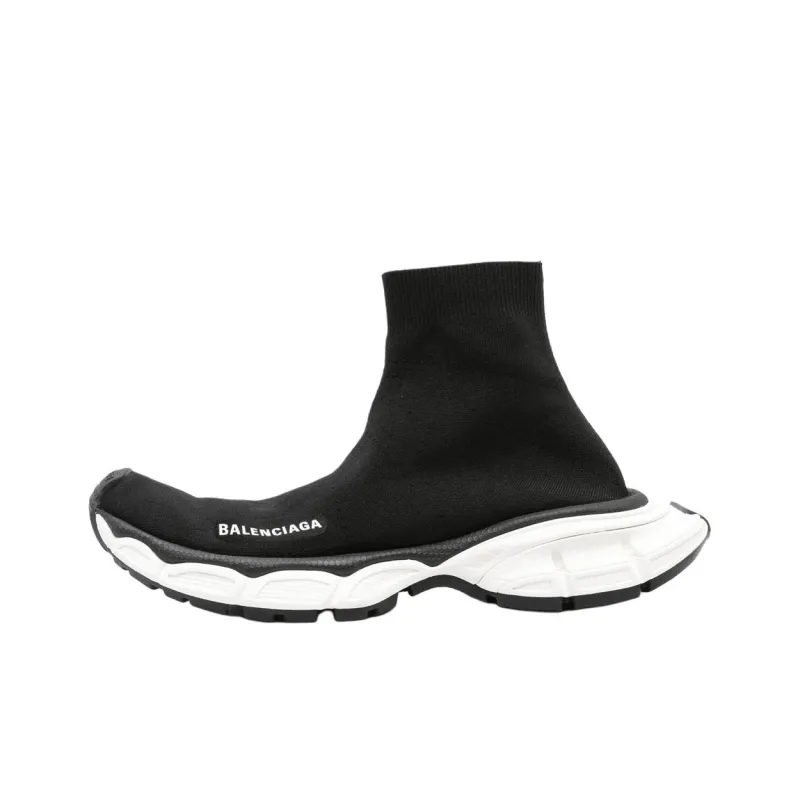 Balenciaga 3XL Speed High Top Casual Shoes Men's Black-0