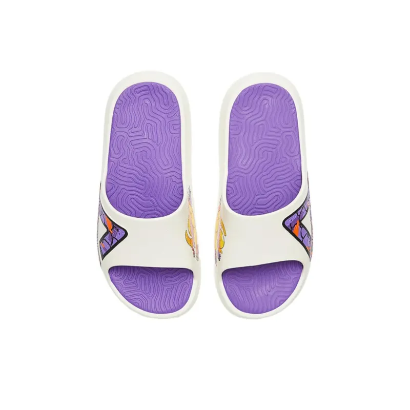 PEAK Extreme National Creativity Slip Resistant Abrasion Resistant Cushioning Slide Slippers Women's White Purple-2