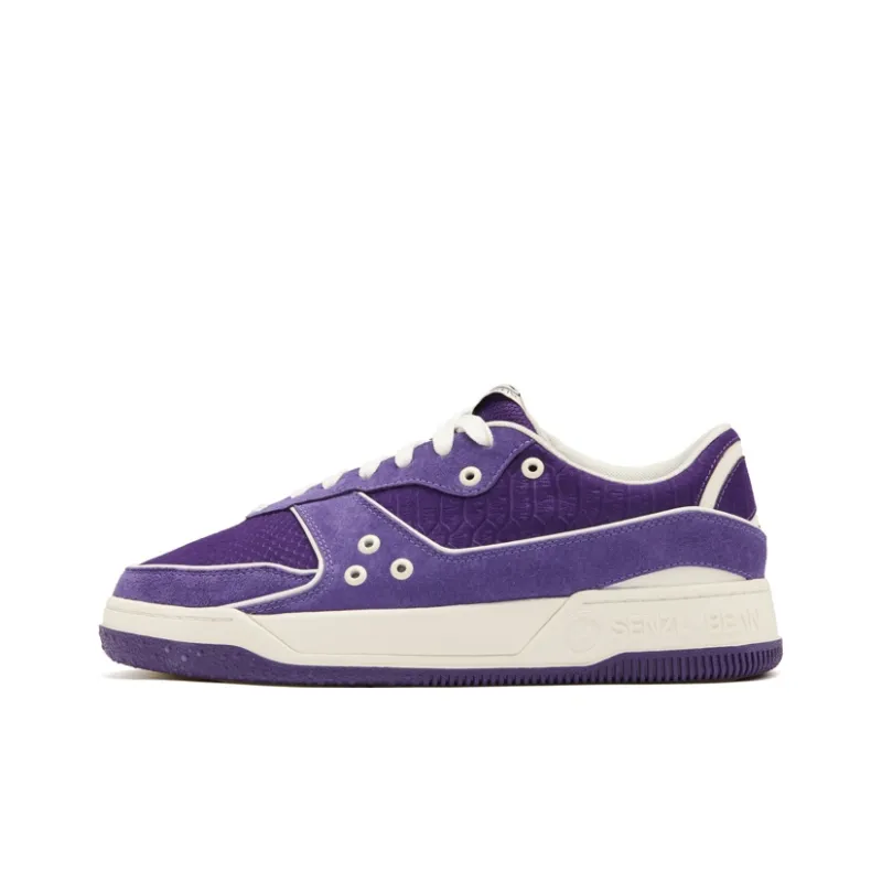 Senzubean Thermal Slip Resistant And Abrasion Resistant Low Top SZB Fairy Bean Skateboard Shoes Unisex Purple-0