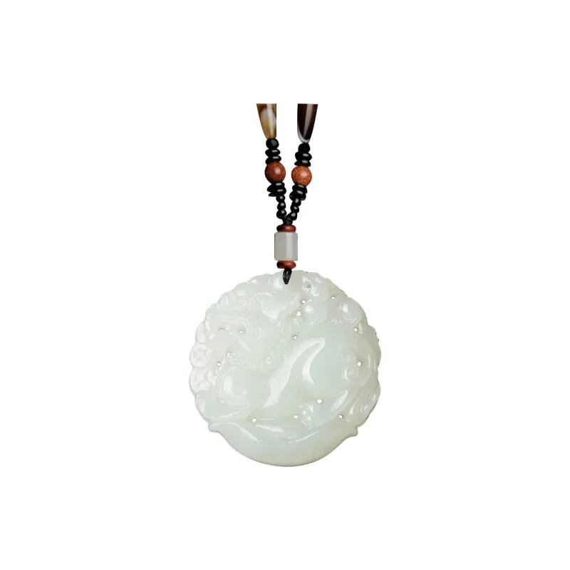 BYTHERE Hetian Jade Necklaces Pale Greenish White Jade Unisex-0