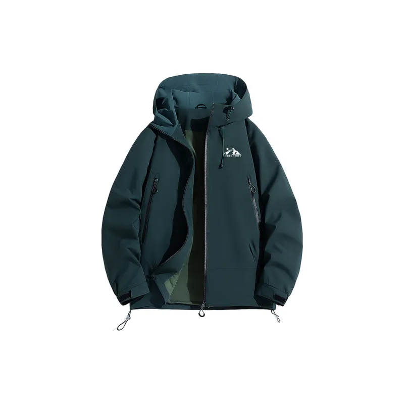 ROBINHOOD Water Resistant Windproof Breathable Warm Water Repellent Windbreaker Jacket Unisex-6
