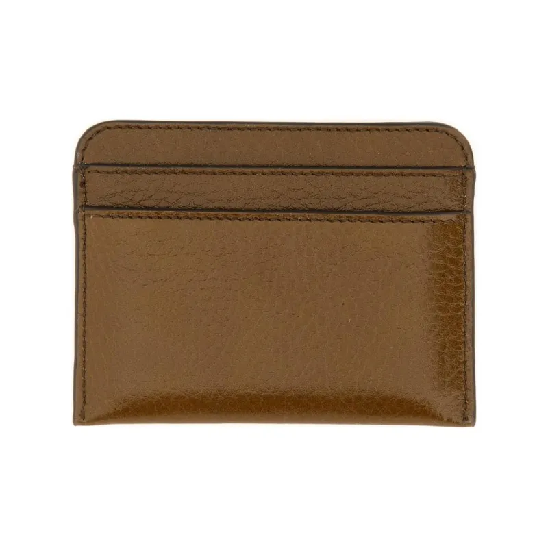 Chloe Leather Card Holder Women's Brown-1