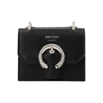 Jimmy Choo Calfskin Shoulder Bag, Crossbody Bag Women's Black
