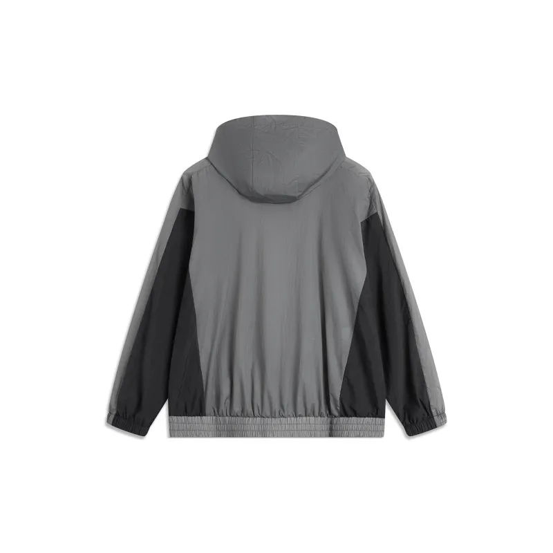 LiNing Sports Fashion Collection Trench Coat Men's Black Shadow Gray-1
