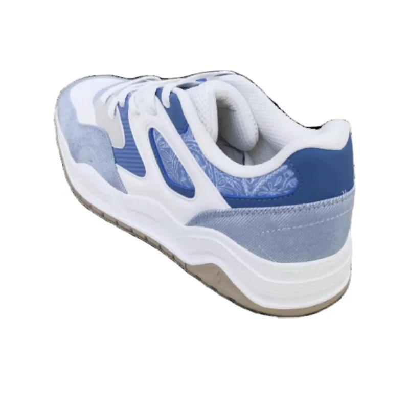 361° Anti Slip Wear Resistant Low Top Skateboard Shoes Men's Blue White-4