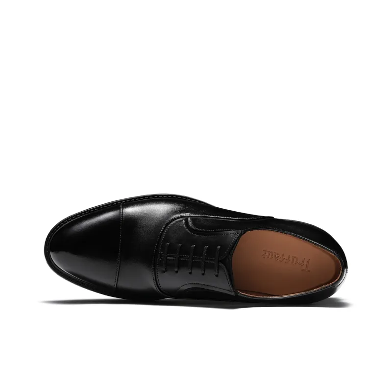 TRUFFAUT Super Light Soft Sole Genuine Leather Oxford Shoes Formal Wear Shoes Men's Black-3