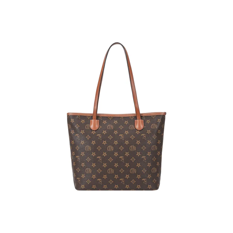 TUCANO PVC Tote Bag Shopping Bag Mother Bag Shoulder Bag Women's Brown-2
