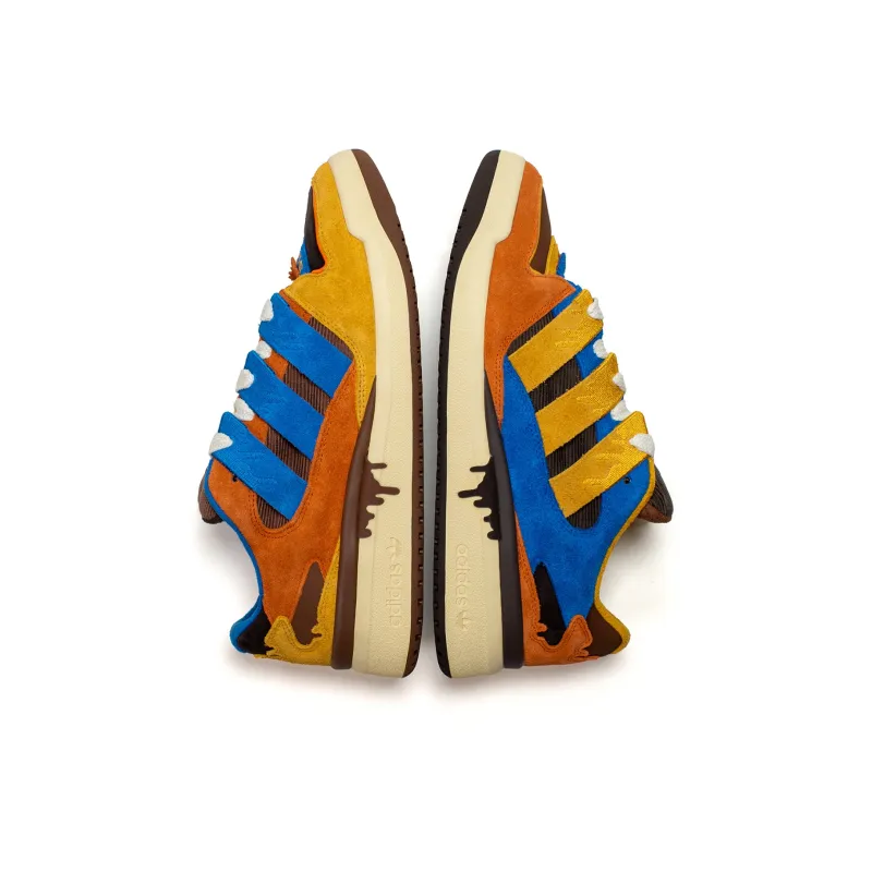 Adidas Originals FORUM Anti-Slip Wear-Resistant Low-Top Skateboard Shoes Unisex Brown Blue-9
