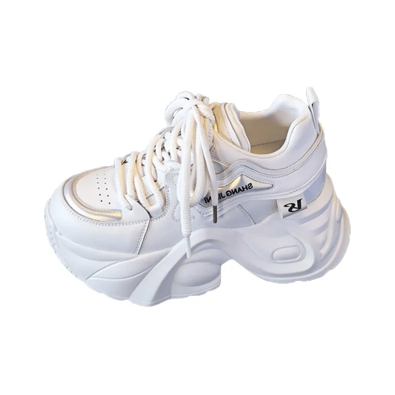 Ruomini Anti Slip And Wear Resistant Height Increasing Low Top Chunky Sneakers Women's-0
