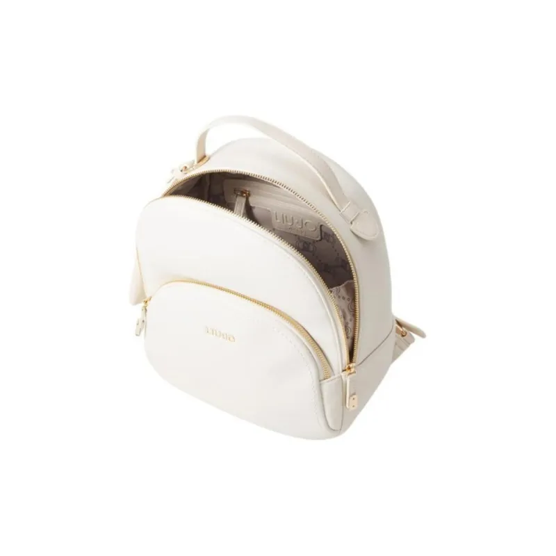 LIU·JO Polyurethane Backpack Women's Cream-2