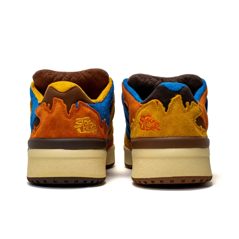 Adidas Originals FORUM Anti-Slip Wear-Resistant Low-Top Skateboard Shoes Unisex Brown Blue-8