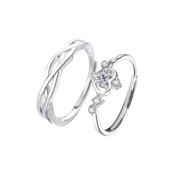 Onakiiko S925 Silver Ring Gift Box Set Unisex