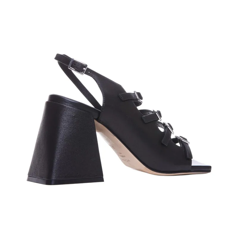Vic Matie One Strap Sandals 10cm Women's Black-3