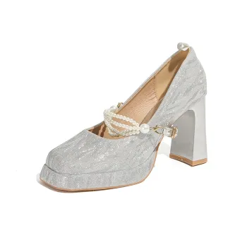 Zubumei Chunky Heel High Heels Women's