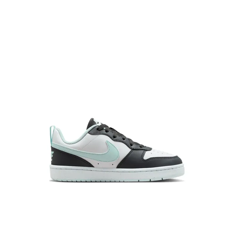 Nike Court Borough Anti Slip Wear Resistant Low Top Kids' Skateboarding Shoes Black Kids'-1