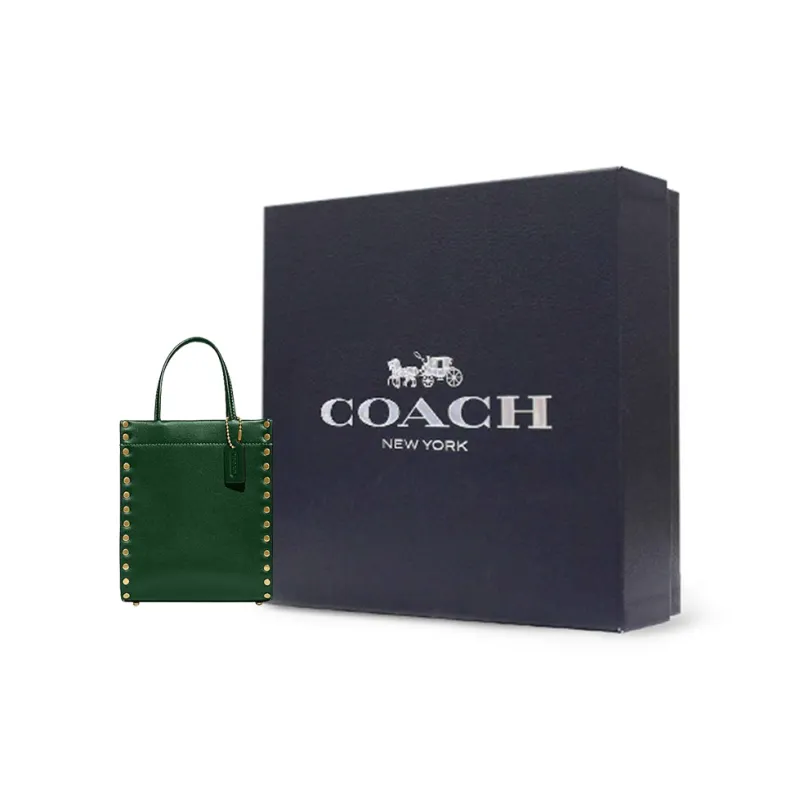 COACH Cashin Cow Leather Tote Bag Shopping Bag Handbag Shoulder Bag Crossbody Bag Mini Women's Green-6