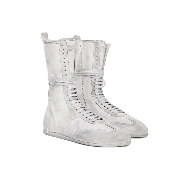 Ann Demeulemeester Fides Ankle Boots Women's White-2