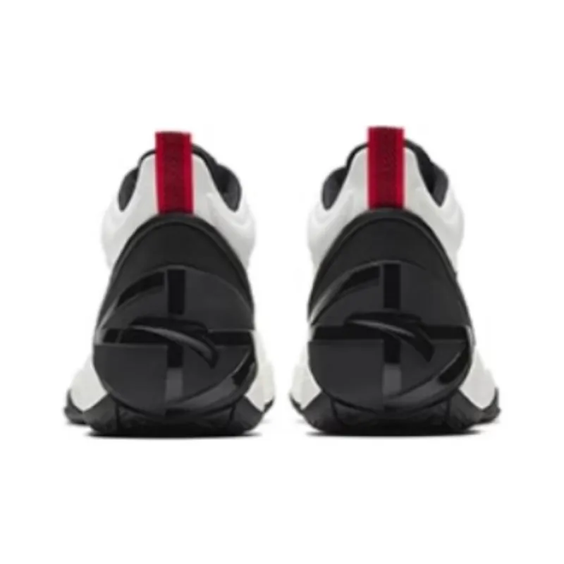 Anta Cushioned Slip Resistant Coverage High Top Basketball Shoes Men's White Black Red-3