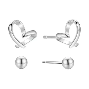 Branded Jewelry Sterling Silver S999 Stud Earrings Women's