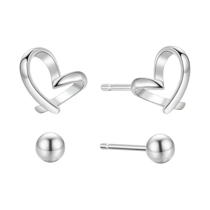 Branded Jewelry Sterling Silver S999 Stud Earrings Women's-0