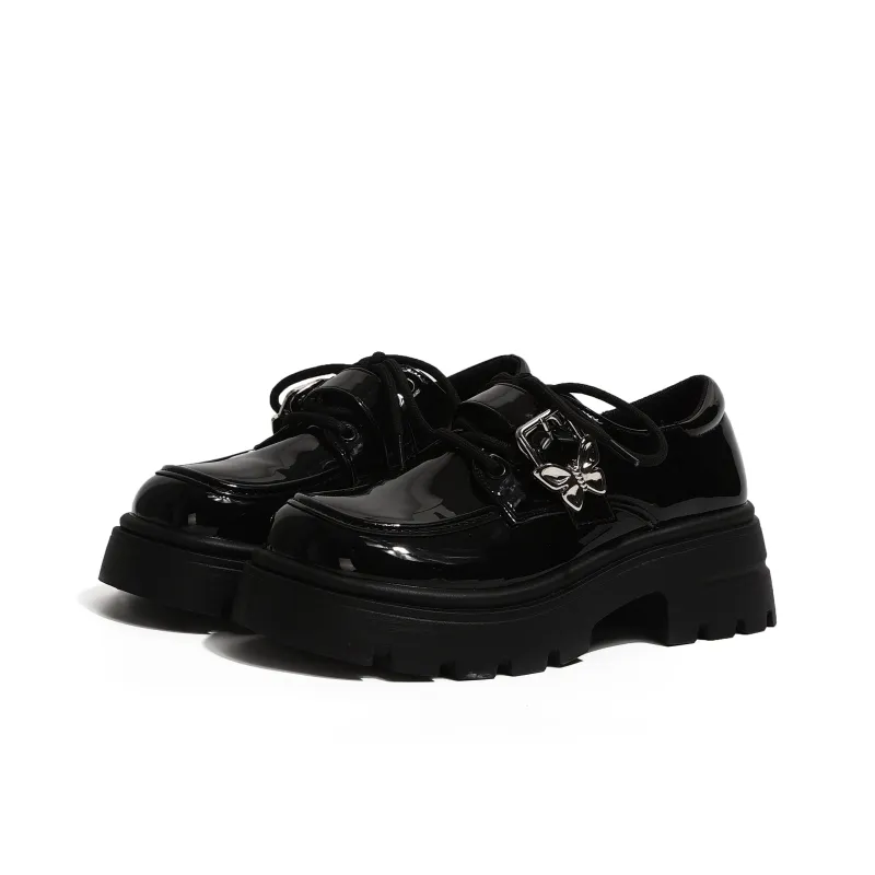 NUNZ Loafers Women's Glossy Black/Matte Black-2
