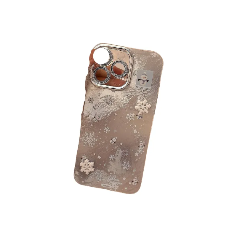 QIZHENG ABS+PC Material Snowflake One Piece Phone Case Compatible With Apple 16 Pro Max/15/14/13/12/11-8